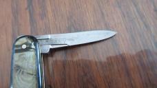 VERY RARE c. 1800's EDWARD ZINN Germany Two Blade Assisted Pull GADGET Knife w/Original Knife Purse