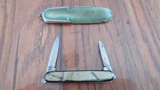 VERY RARE c. 1800's EDWARD ZINN Germany Two Blade Assisted Pull GADGET Knife w/Original Knife Purse