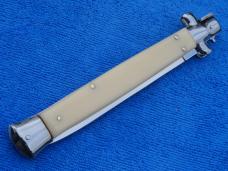 * SALE* New 13" Italian Stiletto Knife acrylic Ivory handles Dagger grind Blade 