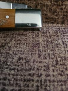 Canal Street Cutlery 5 1/4 Folding Hunter. Reclaimed American Chestnut 
