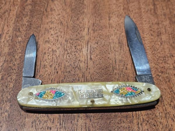 Frank Buster - Fightn Rooster - EE Senator "Stained Glass" Fancy Pen Knife- 1976-1982 - Solingen Frank Buster - Fightn Rooster - EE Senator "Stained Glass" Fancy Pen Knife- 1976-1982 - Solingen