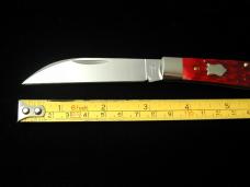 Cooper Cutlery Red Jigged Bone Wharncliffe Trapper Knife NIB Made in USA 5119RJBW