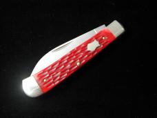 Cooper Cutlery Red Jigged Bone Wharncliffe Trapper Knife NIB Made in USA 5119RJBW
