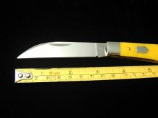 Cooper Cutlery Yellow Jigged Bone Wharncliffe Trapper Knife NIB Made in USA 5119YJBW