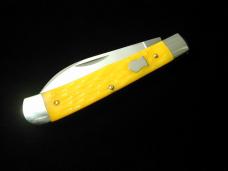 Cooper Cutlery Yellow Jigged Bone Wharncliffe Trapper Knife NIB Made in USA 5119YJBW