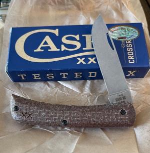 Case 2025 SFO Crossroads Natural Burlap with Red G10 Liners