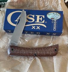 Case 2025 SFO Crossroads Natural Burlap with Red G10 Liners