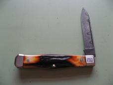   DANIELS FAMILY KNIFE BRANDS-TITUSVILLE CUTLERY-LEXINGTONIAN-AMBER STAG DAMASCUS