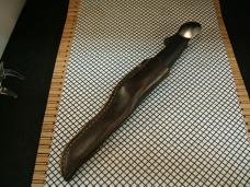 FROST MORA SWEDEN MADE RARE VINTAGE HIGH CARBON STAINLESS FISH FILET KNIFE W/SCOOP & LEATHER SHEATH