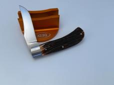 SACRED BEAR "TORY UTT" CUSTOM AMBER STAG MODIFIED TRAPPER CPM 154 KNIFE