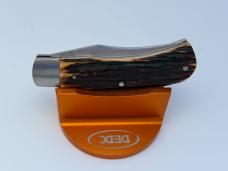 SACRED BEAR "TORY UTT" CUSTOM AMBER STAG MODIFIED TRAPPER CPM 154 KNIFE
