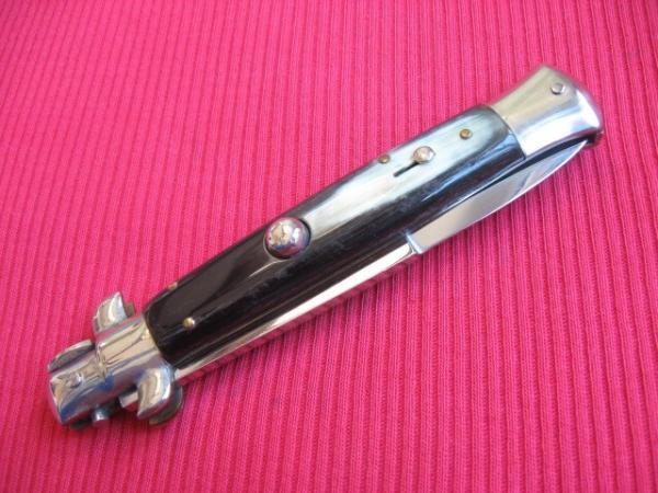 Vintage 1950's Picklock 9" Italian STILETTO Horn Switchblade Knife - Like New