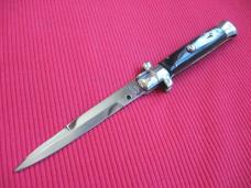 Vintage 1950's Picklock 9" Italian STILETTO Horn Switchblade Knife - Like New