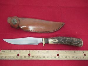 Ruana Butt Stamp Stag Handle Fixed Blade
