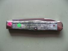   DANIELS FAMILY KNIFE BRANDS-TITUSVILLE CUTLERY-LEXINGTONIAN-DUBLIN GREEN GIRAFFE BONE