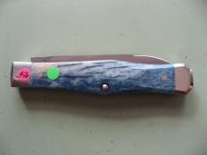   DANIELS FAMILY KNIFE BRANDS-TITUSVILLE CUTLERY-LEXINGTONIAN-OLYMPIC BLUE GIRAFFE BONE