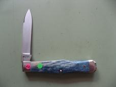   DANIELS FAMILY KNIFE BRANDS-TITUSVILLE CUTLERY-LEXINGTONIAN-OLYMPIC BLUE GIRAFFE BONE