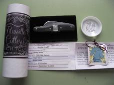   DANIELS FAMILY KNIFE BRANDS-TITUSVILLE CUTLERY-ROOSTER COMB-EBONY WOOD