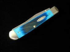 Case xx Caribbean Blue Sawcut Bone Trapper Knife 25592 USA Made 2025 6254 SS
