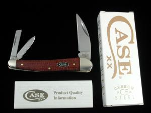 Case xx 2025 Smooth Dark Red Burlap Micarta Seahorse Whittler Knife 12276 USA Made NMIB 10355WH CS