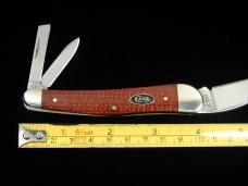 Case xx 2025 Smooth Dark Red Burlap Micarta Seahorse Whittler Knife 12276 USA Made NMIB 10355WH CS