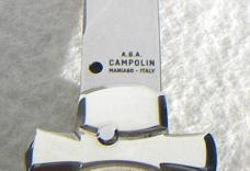 A.G.A. CAMPOLIN 9" MALTESE GENUINE STAG MODIFIED BAYONET BLADE NICKEL SILVER BOLSTERS