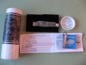   DANIELS FAMILY KNIFE BRANDS-TITUSVILLE CUTLERY-LEXINGTONIAN-PAUA ABALONE