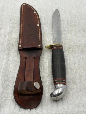 Marbles Gladstone Michigan USA Vintage Fixed Blade Hunting Knife With Sheath 5