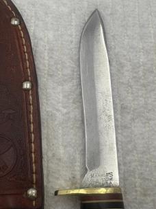 Marbles Gladstone Michigan USA Vintage Fixed Blade Hunting Knife With Sheath (5)