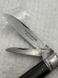 E, Dohmstrick Vintage Cork Screw & 2 Blade Pocket Knife (67)