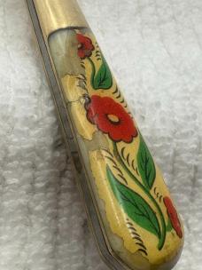 Vintage Made In France 1 Blade Pocket Knife Decorative Flowered Handle (120)