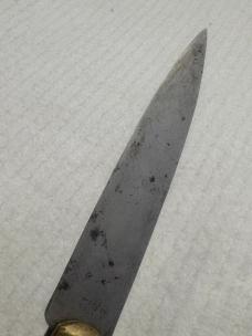 Vintage Made In France 1 Blade Pocket Knife Decorative Flowered Handle (120)