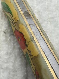Vintage Made In France 1 Blade Pocket Knife Decorative Flowered Handle (120)