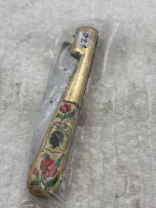 Vintage Made In France 1 Blade Pocket Knife Decorative Flowered Handle (120)