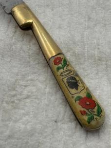 Vintage Made In France 1 Blade Pocket Knife Decorative Flowered Handle (120)