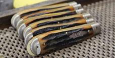 2025 AAPK Club Knife – GEC Eureka Jack #922225 - Amber Carved Stag Bone Handles - 3.625" Closed