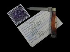 Titusville Cutlery Laffy Taffy Giraffe Bone Lexingtonian Coffin Jack Knife Rare 1 of 13 COA USA Made