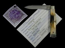 Titusville Cutlery Brown Sugar Giraffe Bone Lexingtonian Coffin Jack Knife Rare 1 of 10 COA USA Made