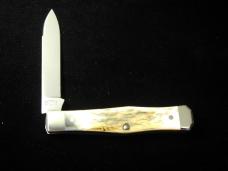 Titusville Cutlery Brown Sugar Giraffe Bone Lexingtonian Coffin Jack Knife Rare 1 of 10 COA USA Made