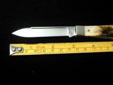 Titusville Cutlery Brown Sugar Giraffe Bone Lexingtonian Coffin Jack Knife Rare 1 of 10 COA USA Made