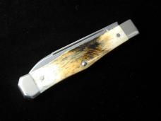 Titusville Cutlery Brown Sugar Giraffe Bone Lexingtonian Coffin Jack Knife Rare 1 of 10 COA USA Made