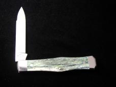 Titusville Cutlery Dublin Green Giraffe Bone Lexingtonian Coffin Jack Knife Rare 1 of 13 COA USA