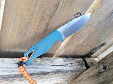 Benchmade Intersect Fixed Blade Knife Blue Santoprene Handle MagnaCut Blade - New