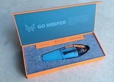 Benchmade Intersect Fixed Blade Knife Blue Santoprene Handle MagnaCut Blade - New