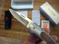 Vintage Boker Top Lock ll Automatic Small Exotic Thuya Wood UNUSED Box Sheath Papers