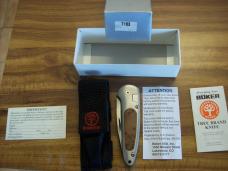 Vintage Boker Top Lock ll Automatic Small Exotic Thuya Wood UNUSED Box Sheath Papers