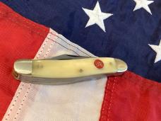 J A Henckels Stockman Pocket Knife w/ White Bone Handles -nice one