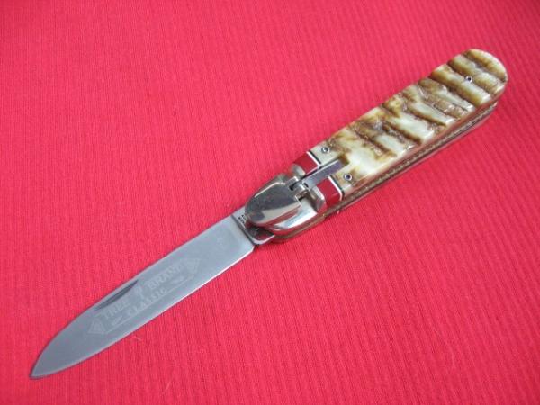 Vintage German Rams Horn Boker 712 Leverlock Switchblade Knife - Custom