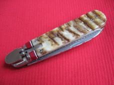 Vintage German Rams Horn Boker 712 Leverlock Switchblade Knife - Custom