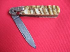 Vintage German Rams Horn Boker 712 Leverlock Switchblade Knife - Custom